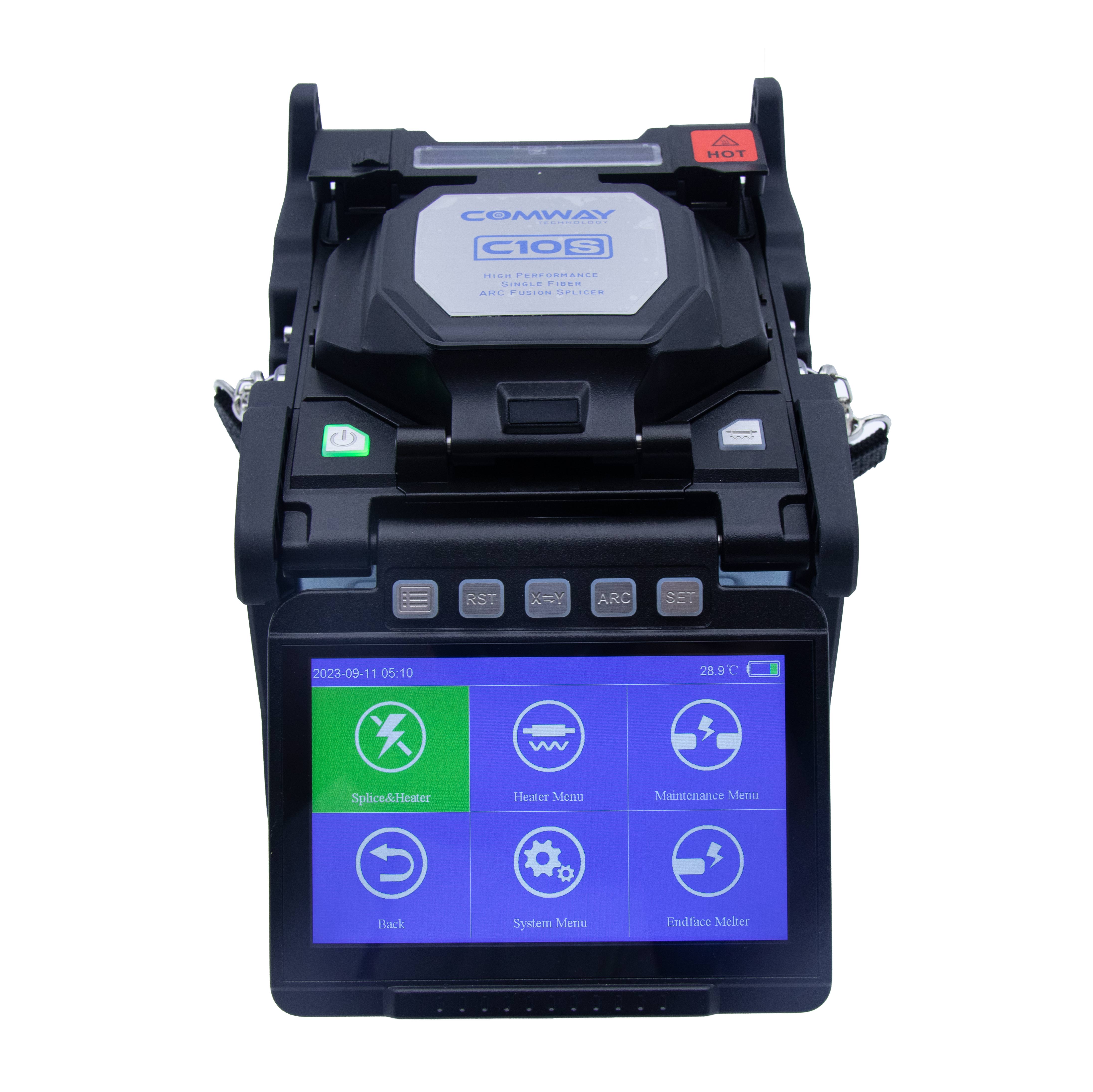 COMWAY C10S V2 Core Alignment Fusion Splicer | 6-Motor, 5s Splice, 5G-Ready, G.654E Support