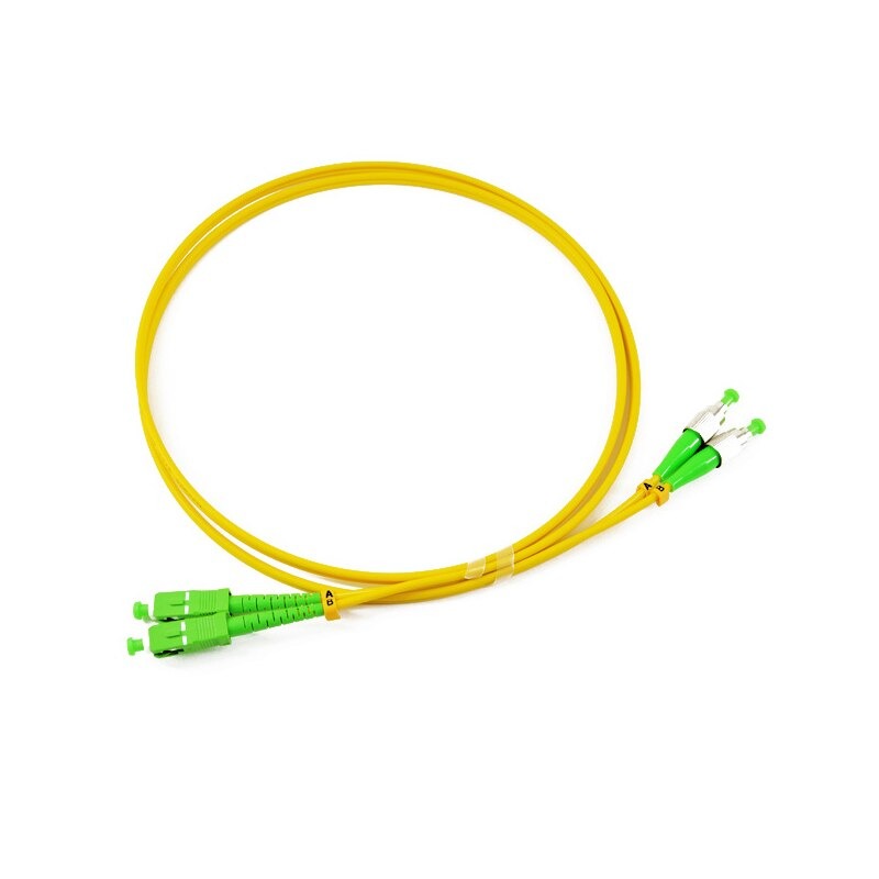 10pcs SC TO FC A PC UPC Fiber Optic patch cord single mode Duplex sm dx 3m meters 3.0mm PVC FTTH Optic Cable