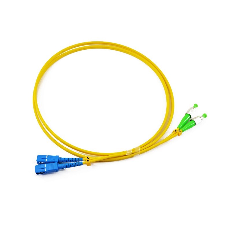 10pcs SC TO FC A PC UPC Fiber Optic patch cord single mode Duplex sm dx 3m meters 3.0mm PVC FTTH Optic Cable