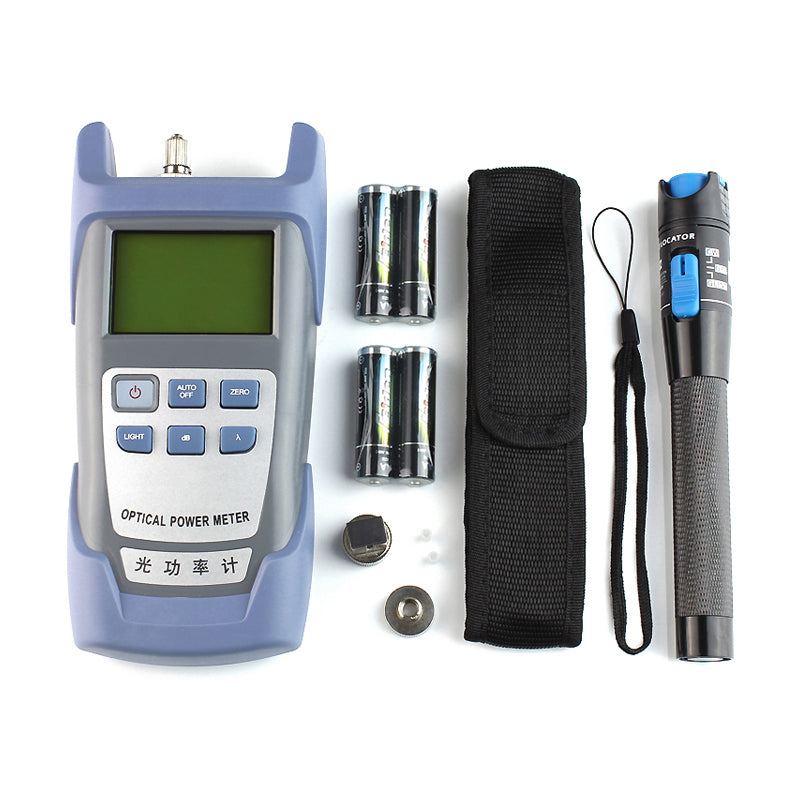 TEKCN 13-Piece FTTH Fiber Optic Tool Kit – Fiber Cleaver, Power Meter, 1mW 5km VFL & Wire Stripper