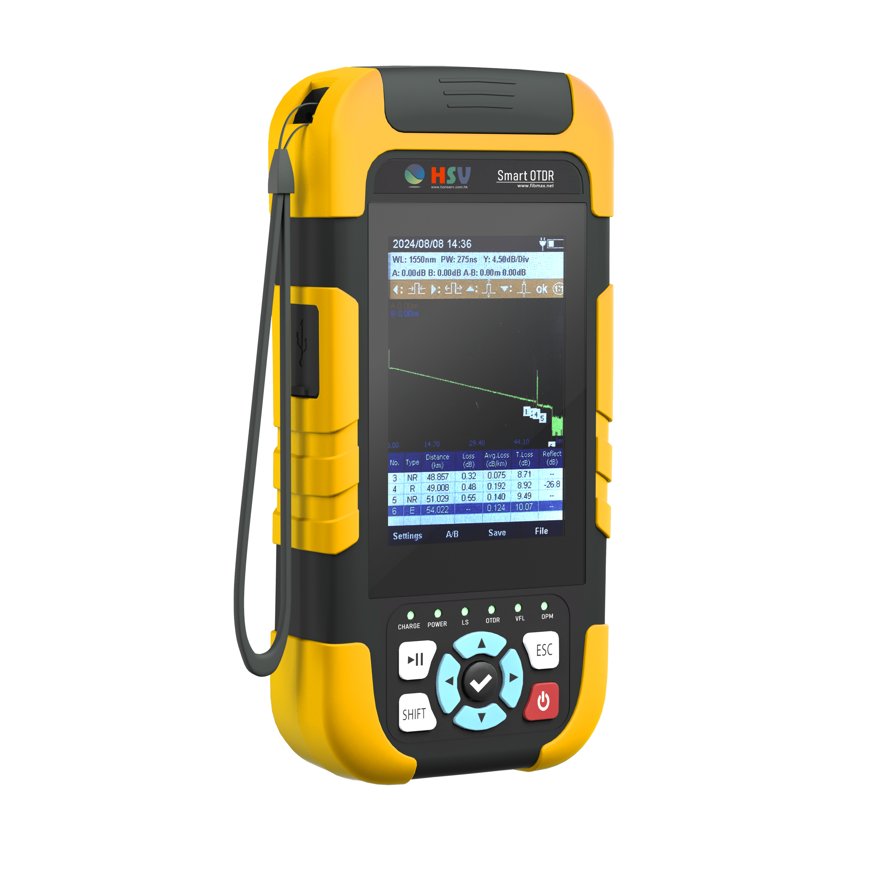 HSV-110D Portable Multi-Function Mini OTDR | OTDR + EVENT MAP+OPM + VFL All in One