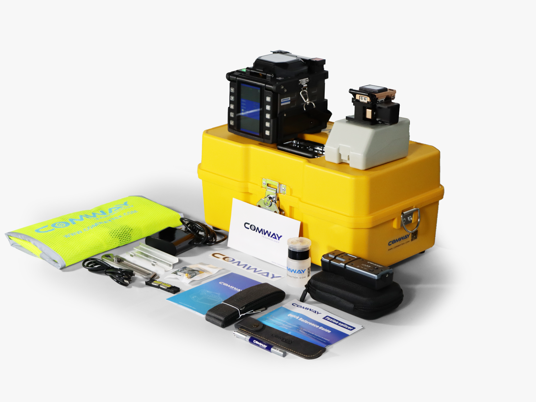COMWAY C10R 12-Core Ribbon Fusion Splicer | 6s Splice, ≤0.05dB Loss, Ribbon Cleaver Included | Data Center & FTTH Backbone