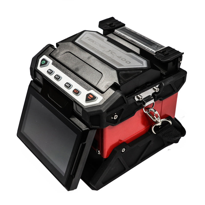 TEKCN TC-400 Fusion Splicer | 7s Core Alignment FTTH Fiber Splicing Machine with 760x Zoom & 240 Cycles