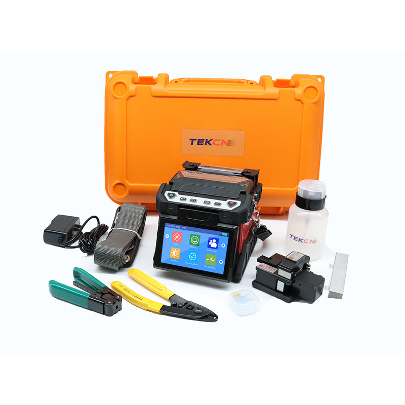 TEKCN TC-400 Fusion Splicer | 7s Core Alignment FTTH Fiber Splicing Machine with 760x Zoom & 240 Cycles